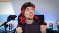 DanTDM with a black and blue headband