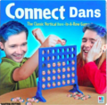 Dan on a Connect Dans board game cover