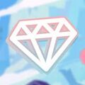 Profile picture used from mid March of 2022 to the present day. A clean graffiti diamond logo with an abstract blue background.